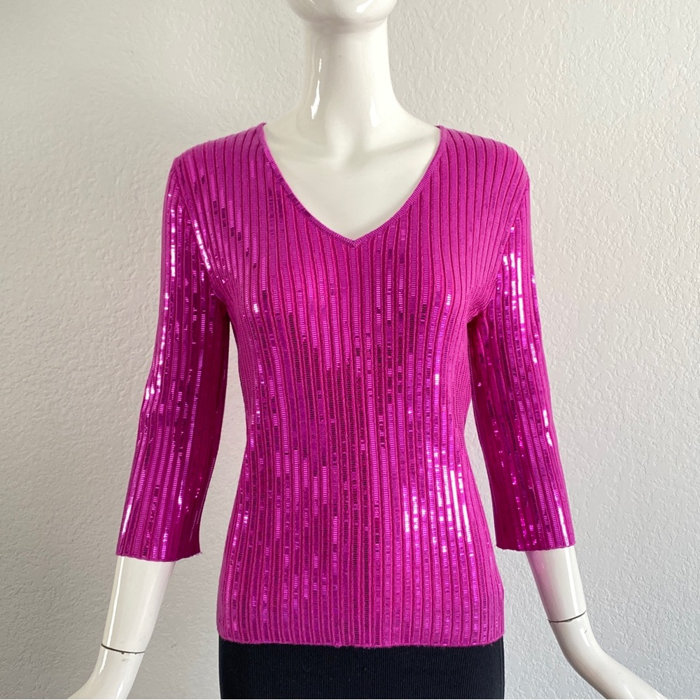 St. John sequin embellished sweater - Picture 2 of 7
